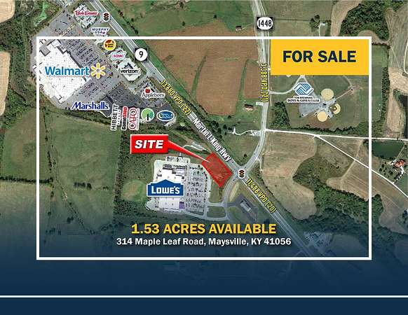 1.53 Acres of Commercial Land for Sale in Maysville, Kentucky