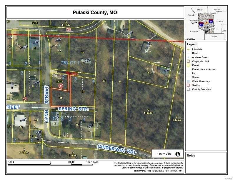 0.22 Acres of Residential Land for Sale in Waynesville, Missouri
