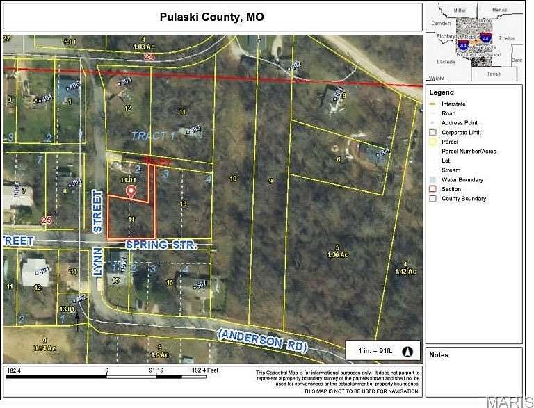 0.22 Acres of Residential Land for Sale in Waynesville, Missouri