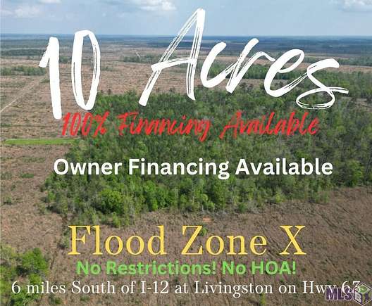 10 Acres of Agricultural Land for Sale in Livingston, Louisiana