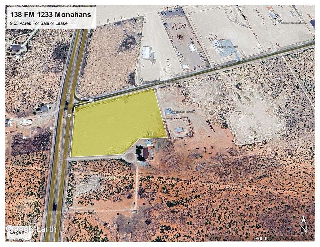 9.5 Acres of Commercial Land for Sale in Monahans, Texas