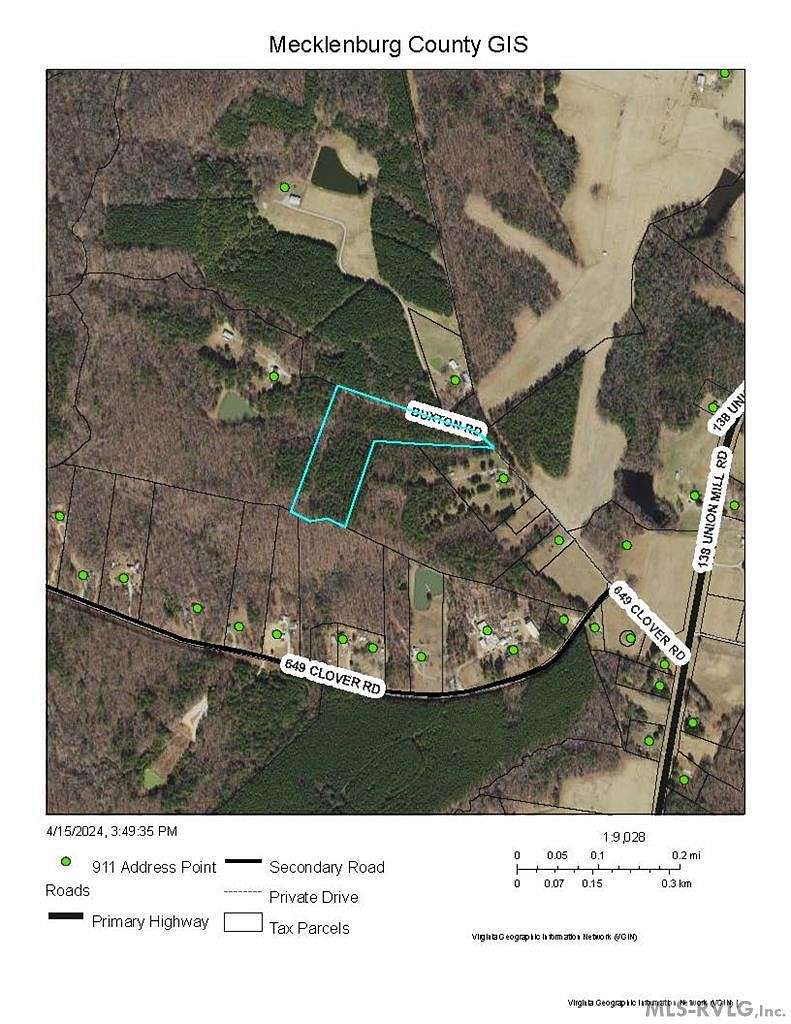 9.2 Acres of Land for Sale in Brodnax, Virginia