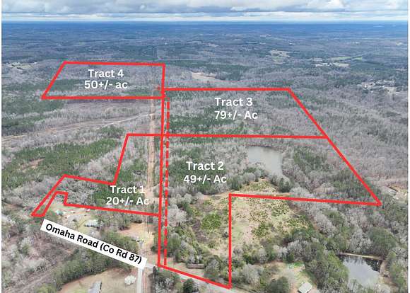 200 Acres of Land for Auction in Roanoke, Alabama