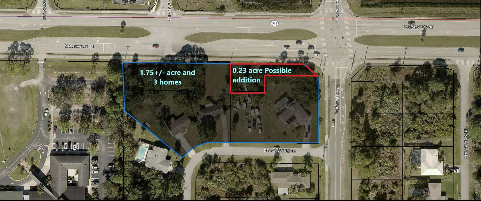 1.72 Acres of Commercial Land for Sale in Palm Bay, Florida