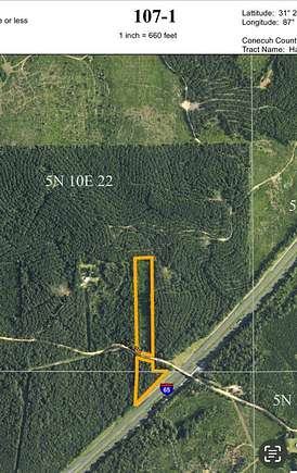 7.1 Acres of Land for Sale in Castleberry, Alabama