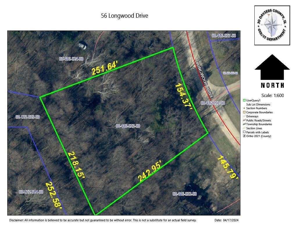 1 Acre of Residential Land for Sale in Galena, Illinois