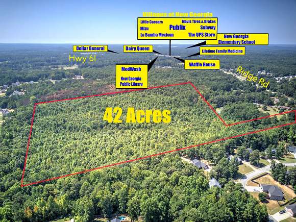 42 Acres of Recreational Land for Sale in Rockmart, Georgia