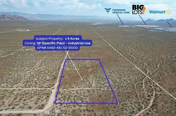 5 Acres of Commercial Land for Sale in Apple Valley, California