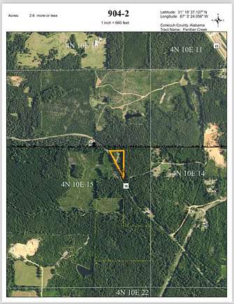 2.6 Acres of Land for Sale in Castleberry, Alabama