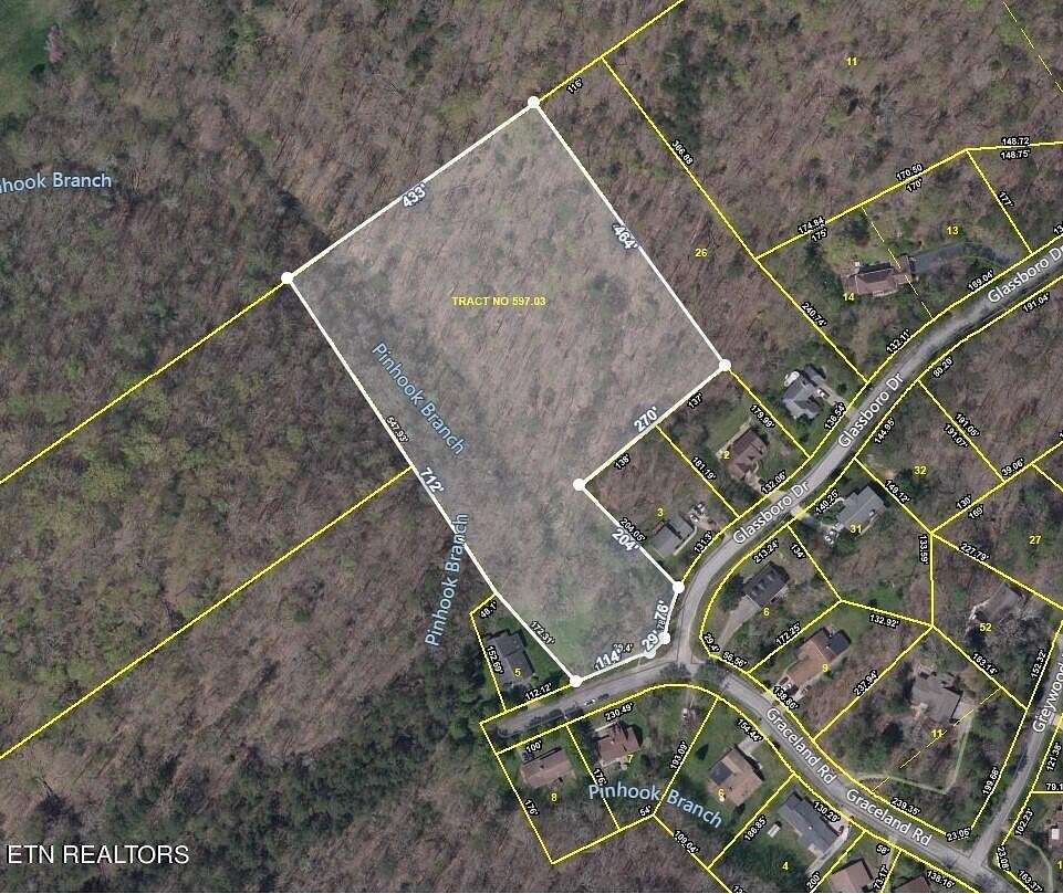 6.7 Acres of Residential Land for Sale in Oak Ridge, Tennessee
