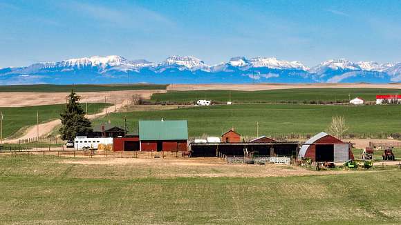 166 Acres of Agricultural Land with Home for Sale in Dutton, Montana