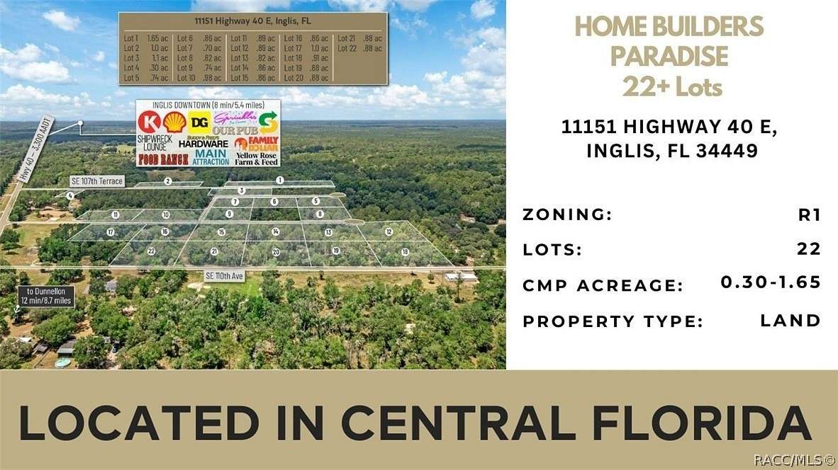 22 Acres of Land for Sale in Inglis, Florida