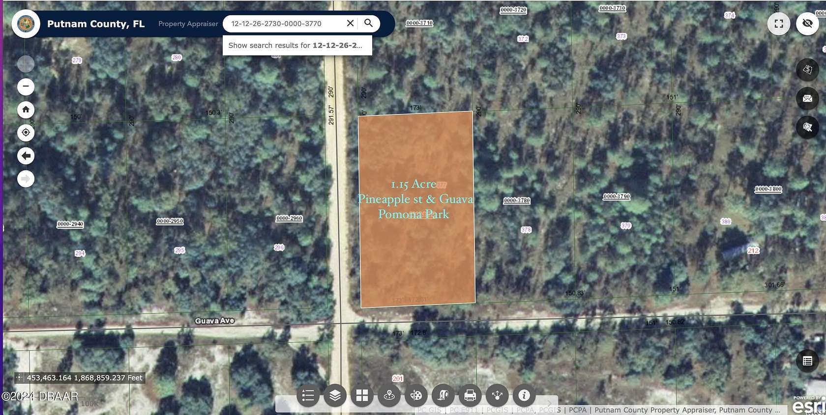 1.2 Acres of Residential Land for Sale in Pomona Park, Florida