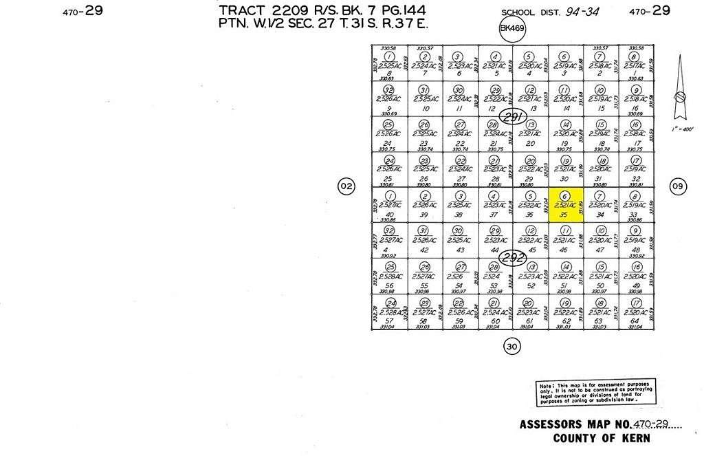 2.5 Acres of Land for Sale in California City, California