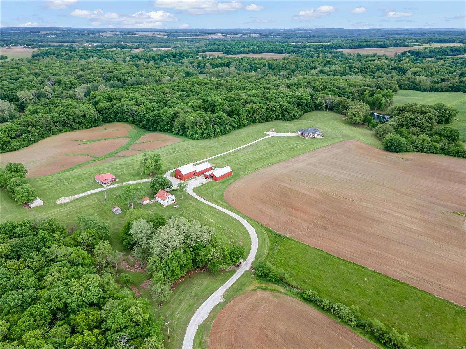 28.4 Acres of Recreational Land with Home for Sale in Evansville, Illinois
