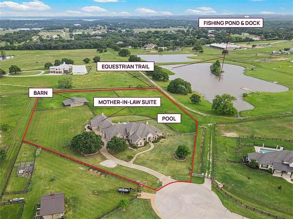 3.9 Acres of Residential Land with Home for Sale in Bartonville, Texas