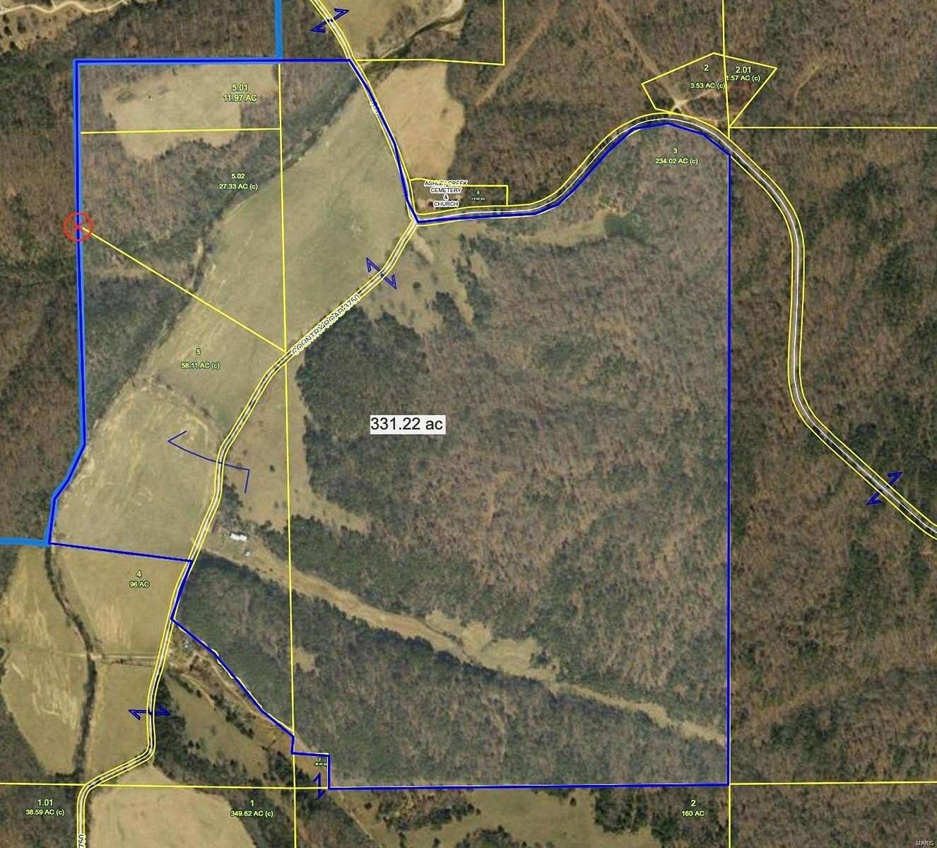 331.19 Acres of Land with Home for Sale in Salem, Missouri