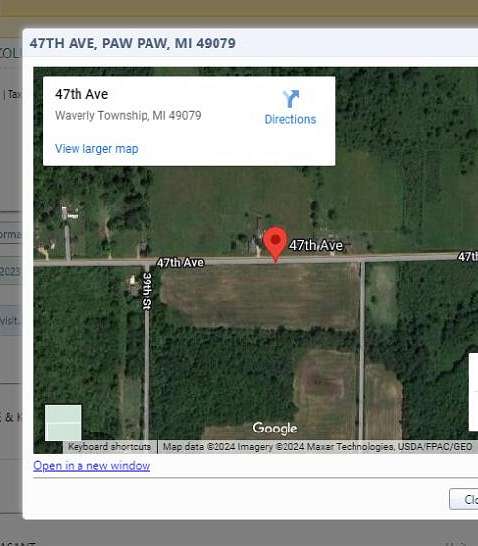 9.54 Acres of Residential Land for Sale in Paw Paw, Michigan