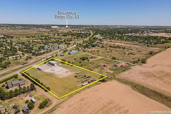 3.7 Acres of Improved Commercial Land for Auction in Dodge City, Kansas