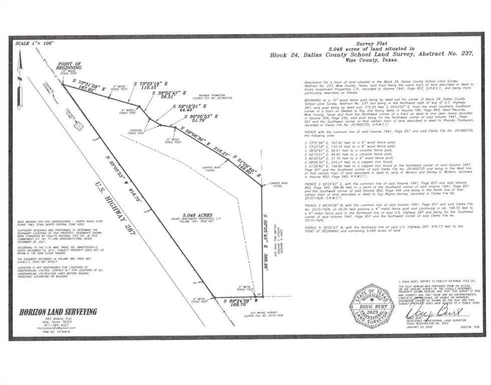 5 Acres of Commercial Land for Sale in Alvord, Texas