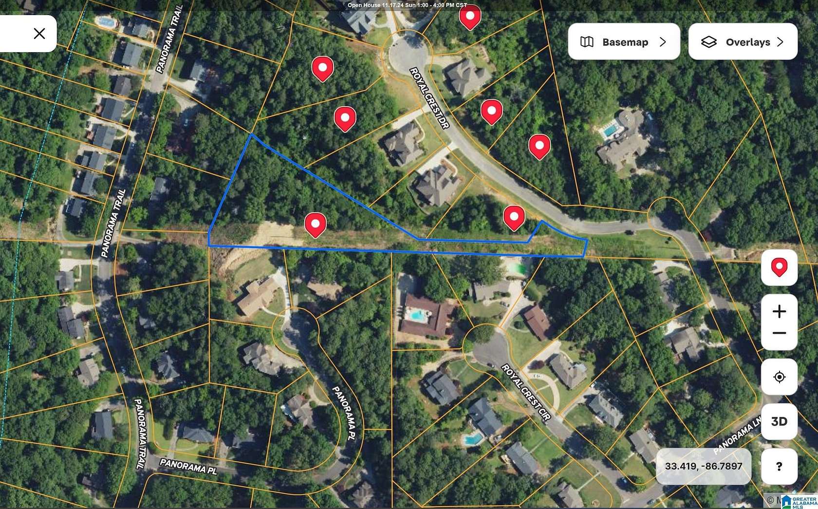 1.67 Acres of Land for Sale in Vestavia Hills, Alabama