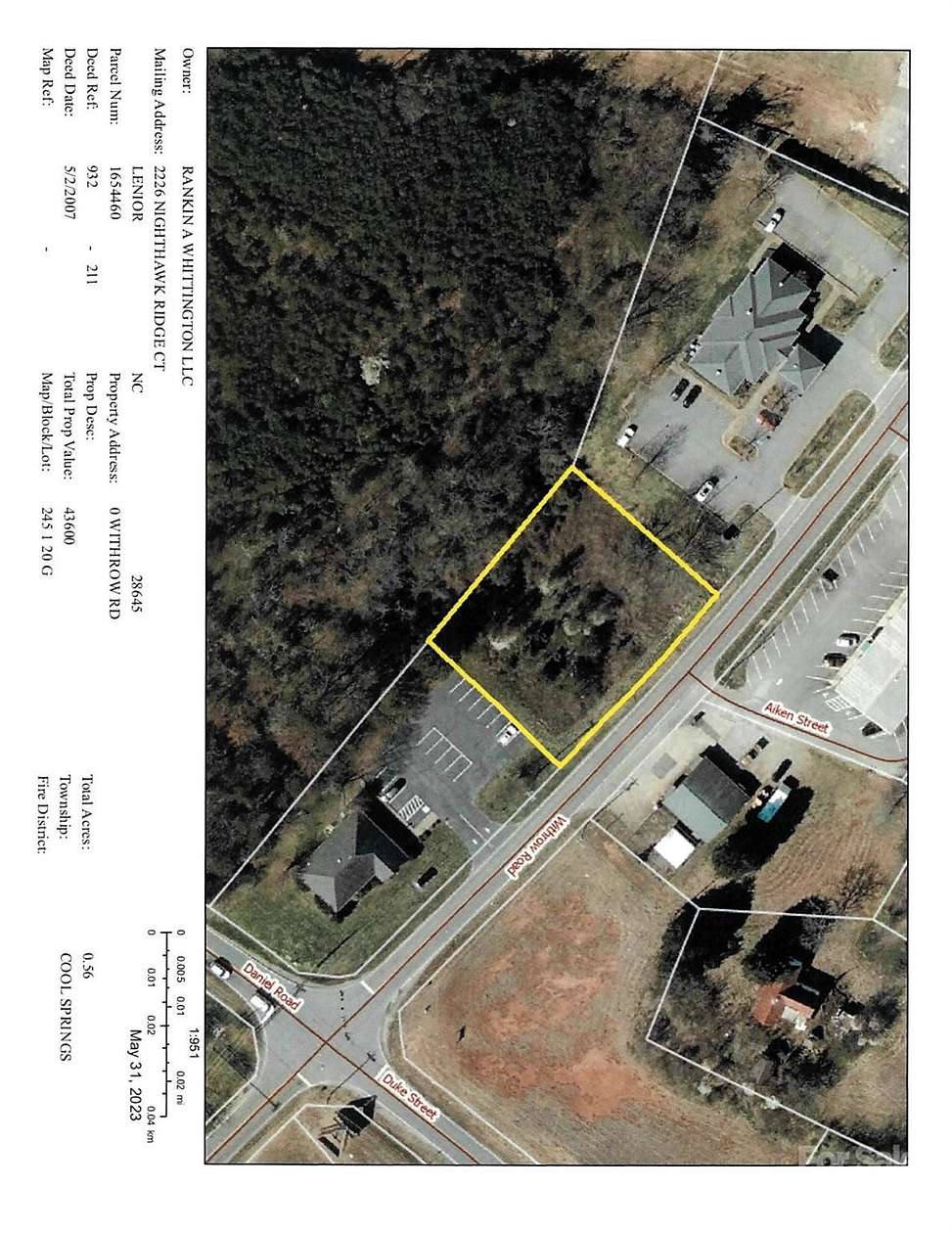 0.56 Acres of Commercial Land for Sale in Forest City, North Carolina