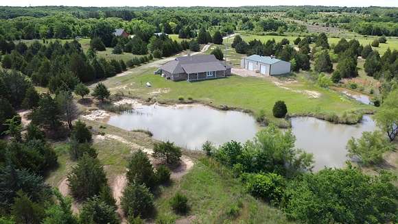 20 Acres of Recreational Land with Home for Sale in Prague, Oklahoma