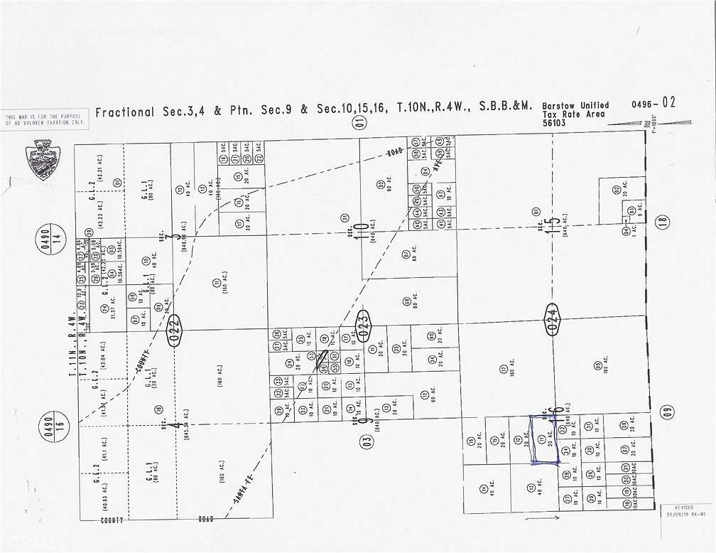 20 Acres of Land for Sale in Hinkley, California