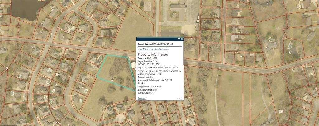 1.6 Acres of Land for Sale in Sherman, Texas