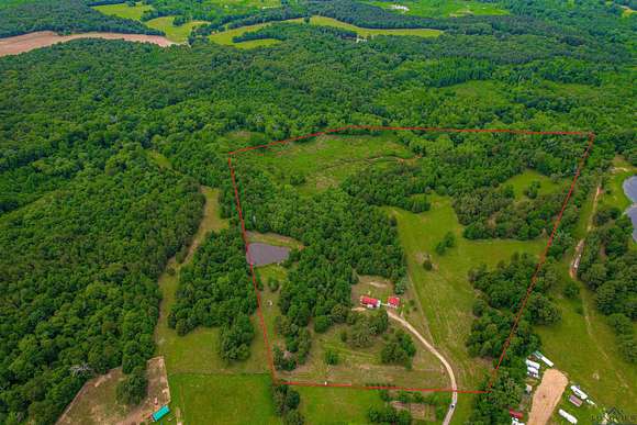 41.3 Acres of Recreational Land with Home for Sale in Gilmer, Texas