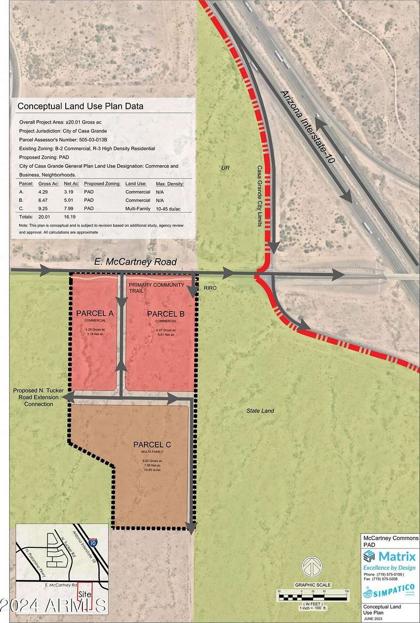 19.21 Acres of Mixed-Use Land for Sale in Casa Grande, Arizona