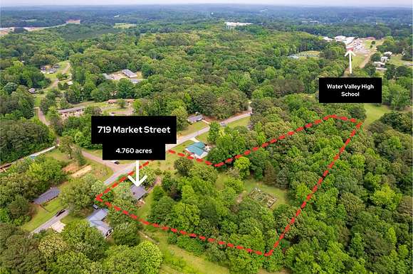 4.8 Acres of Residential Land with Home for Sale in Water Valley, Mississippi