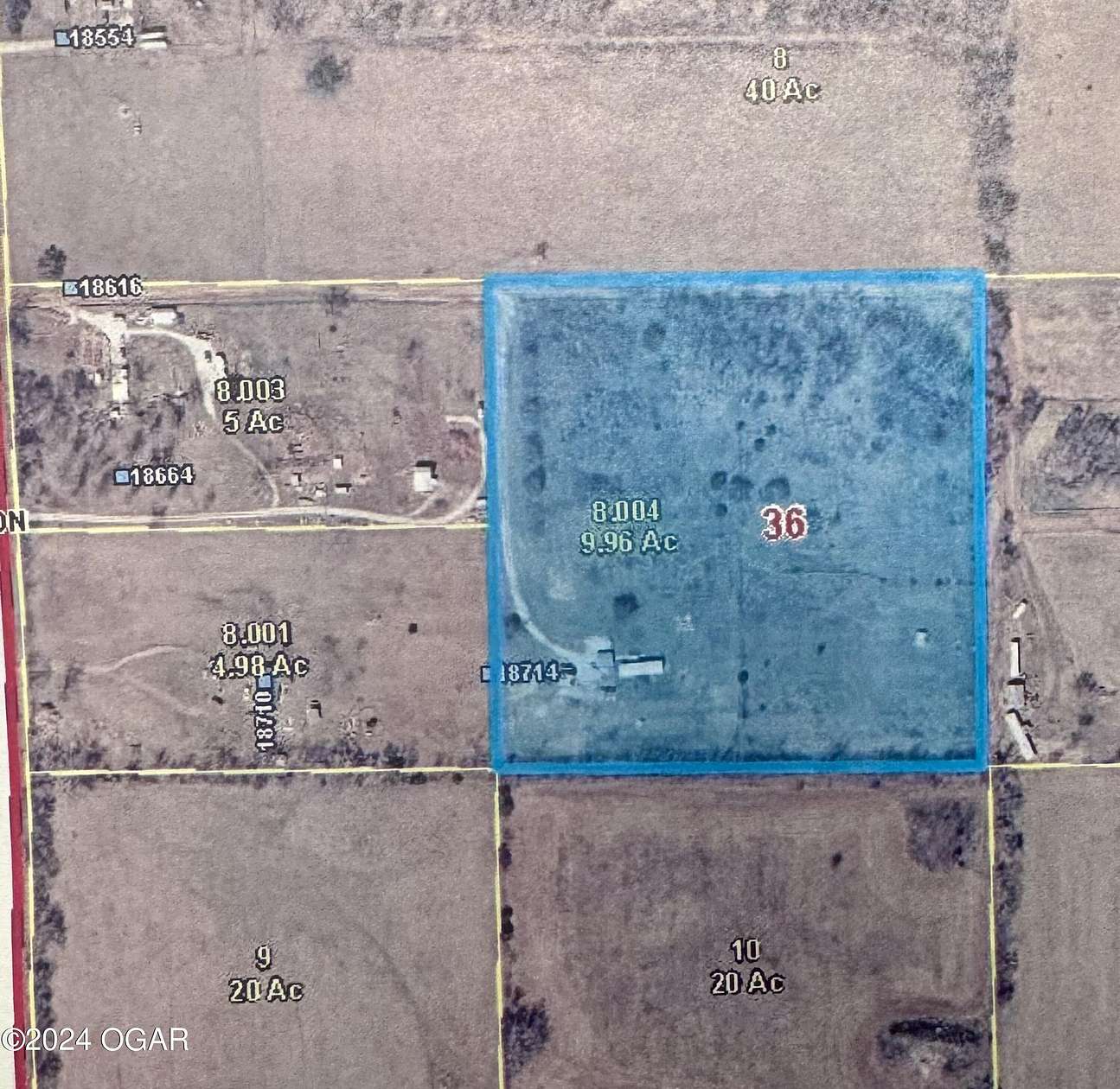 9 Acres of Residential Land for Sale in Wentworth, Missouri