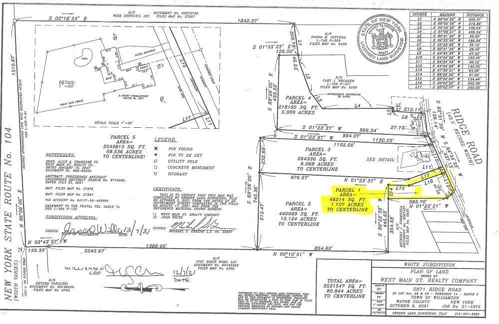 1 Acre of Residential Land for Sale in Williamson, New York