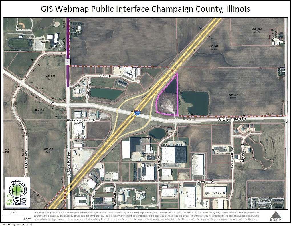 8.01 Acres of Commercial Land for Sale in Champaign, Illinois