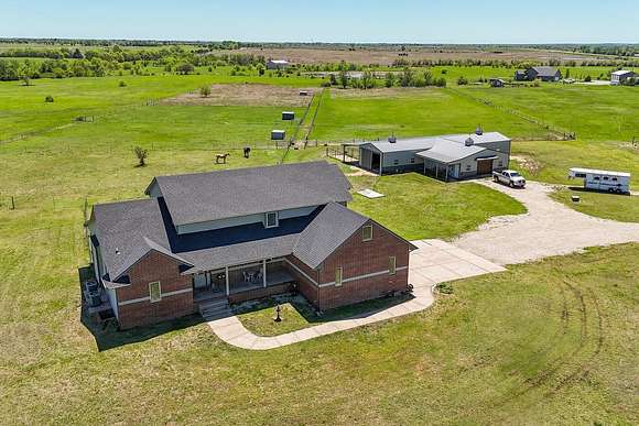 38 Acres of Agricultural Land with Home for Auction in Augusta, Kansas