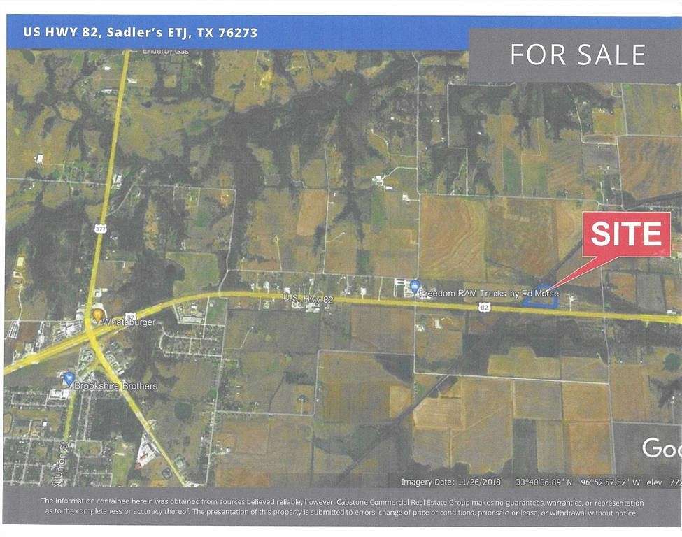 8.8 Acres of Commercial Land for Sale in Whitesboro, Texas