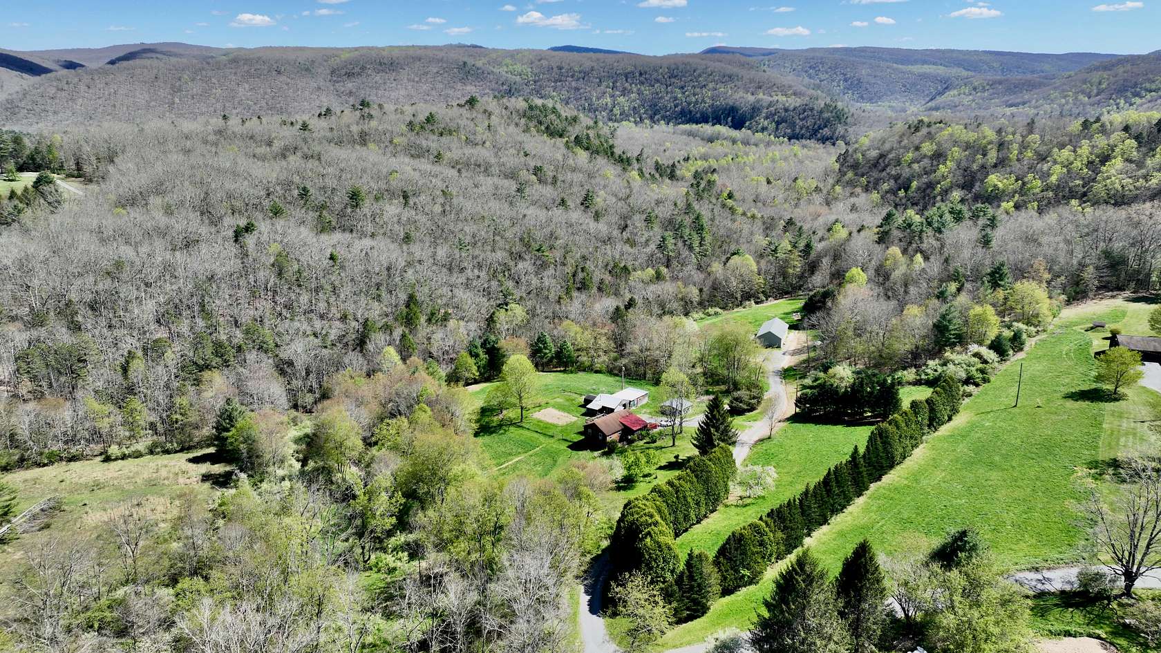 12.4 Acres of Land with Home for Sale in Hillsboro, West Virginia