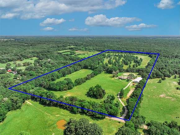 46.225 Acres of Agricultural Land with Home for Sale in Emory, Texas