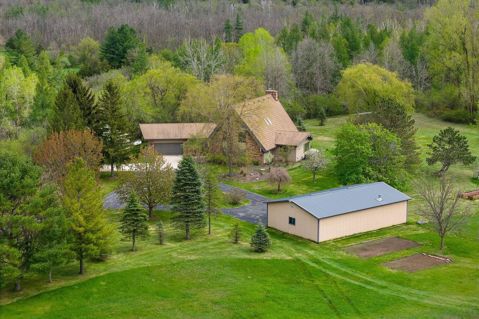 39.3 Acres of Land with Home for Sale in Elkhart Lake, Wisconsin