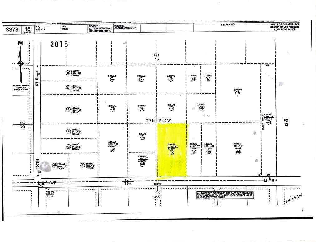 4.8 Acres of Commercial Land for Sale in Palmdale, California