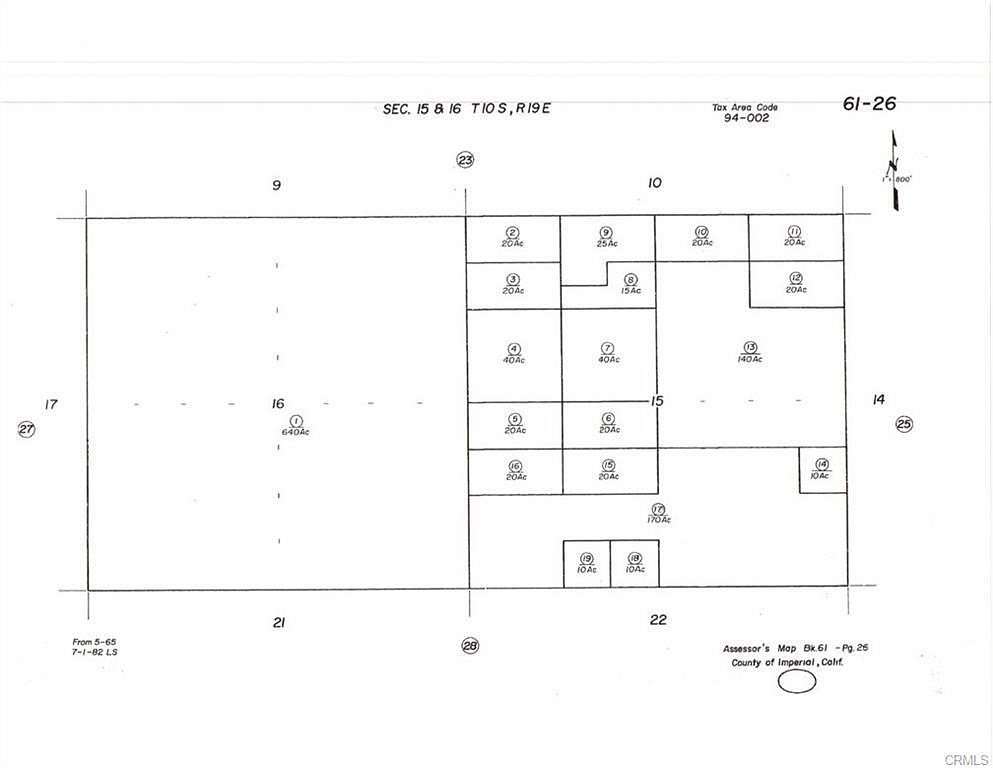 170 Acres of Land for Sale in Niland, California