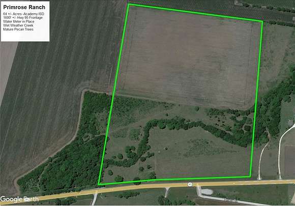 64.3 Acres of Recreational Land & Farm for Sale in Little River-Academy, Texas