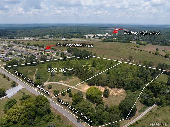 5.8 Acres of Residential Land for Sale in Prattville, Alabama