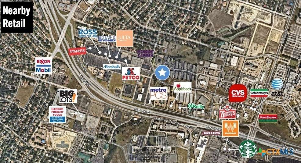 0.654 Acres of Commercial Land for Sale in Temple, Texas