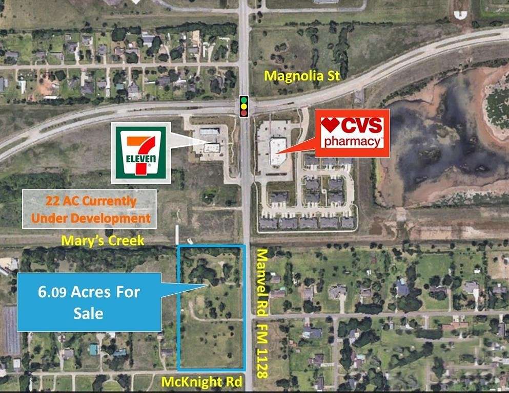 6.1 Acres of Commercial Land for Sale in Pearland, Texas