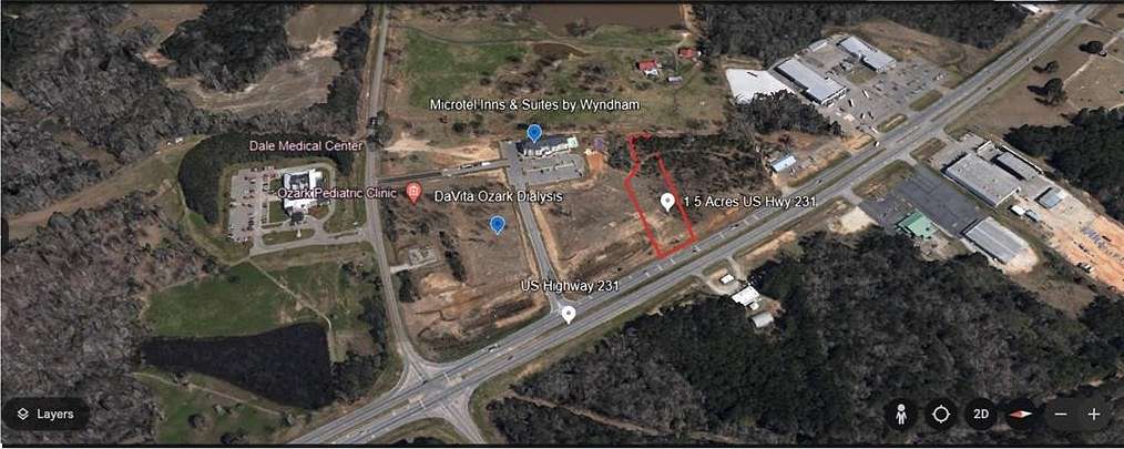 1.5 Acres of Commercial Land for Sale in Ozark, Alabama