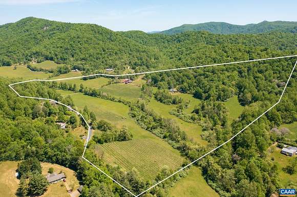 80.9 Acres of Agricultural Land with Home for Sale in Lovingston, Virginia