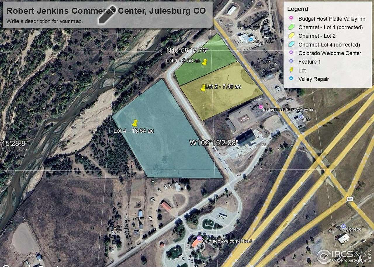 24.63 Acres of Commercial Land for Sale in Julesburg, Colorado