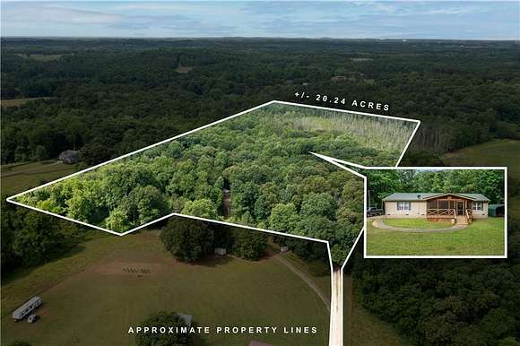 20.24 Acres of Land with Home for Sale in Gillsville, Georgia